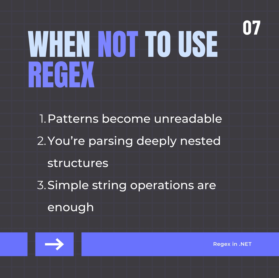 When not to use Regex